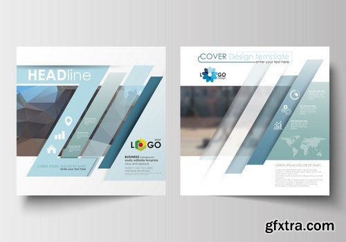 Cover design template, magazine, flyer, booklet or annual report 2 - 20xEPS Vector Stock