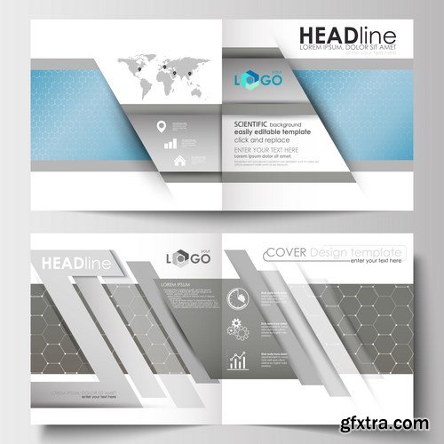 Cover design template, magazine, flyer, booklet or annual report 2 - 20xEPS Vector Stock