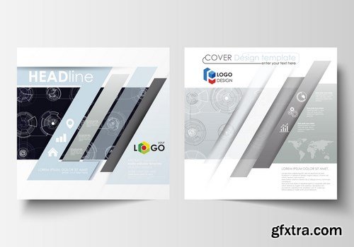 Cover design template, magazine, flyer, booklet or annual report 2 - 20xEPS Vector Stock