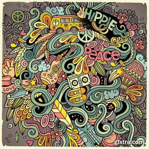 Doodles design - 50xEPS Vector Stock