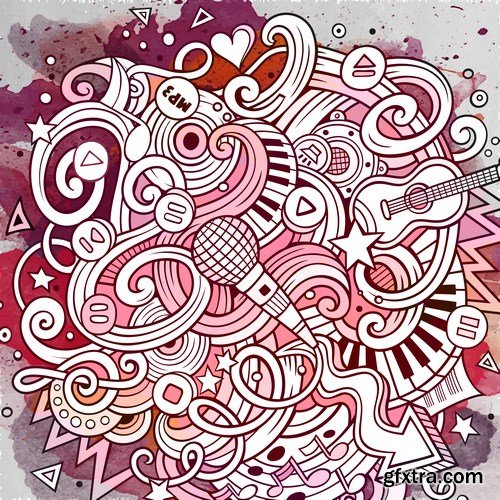 Doodles design - 50xEPS Vector Stock