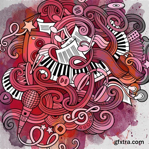 Doodles design - 50xEPS Vector Stock