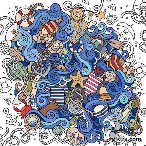 Doodles design - 50xEPS Vector Stock