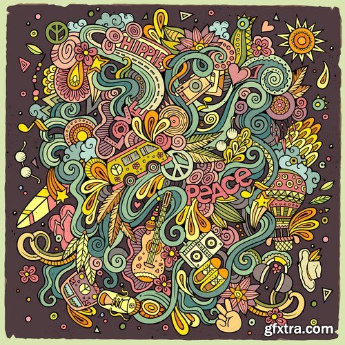 Doodles design - 50xEPS Vector Stock