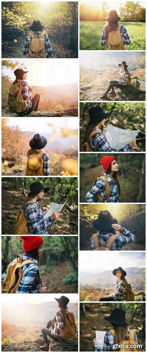 Girl Travels - 13 UHQ JPEG Stock Images