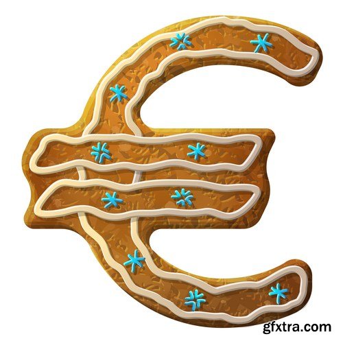 Gingerbread Christmas - Holiday cookie, 25xEPS Vector Stock