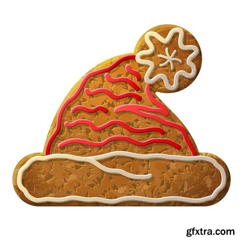 Gingerbread Christmas - Holiday cookie, 25xEPS Vector Stock