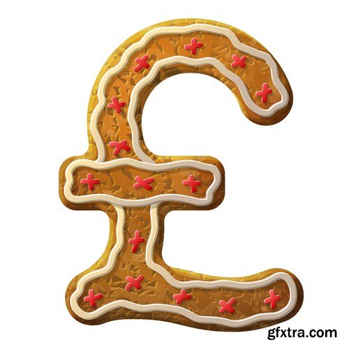 Gingerbread Christmas - Holiday cookie, 25xEPS Vector Stock