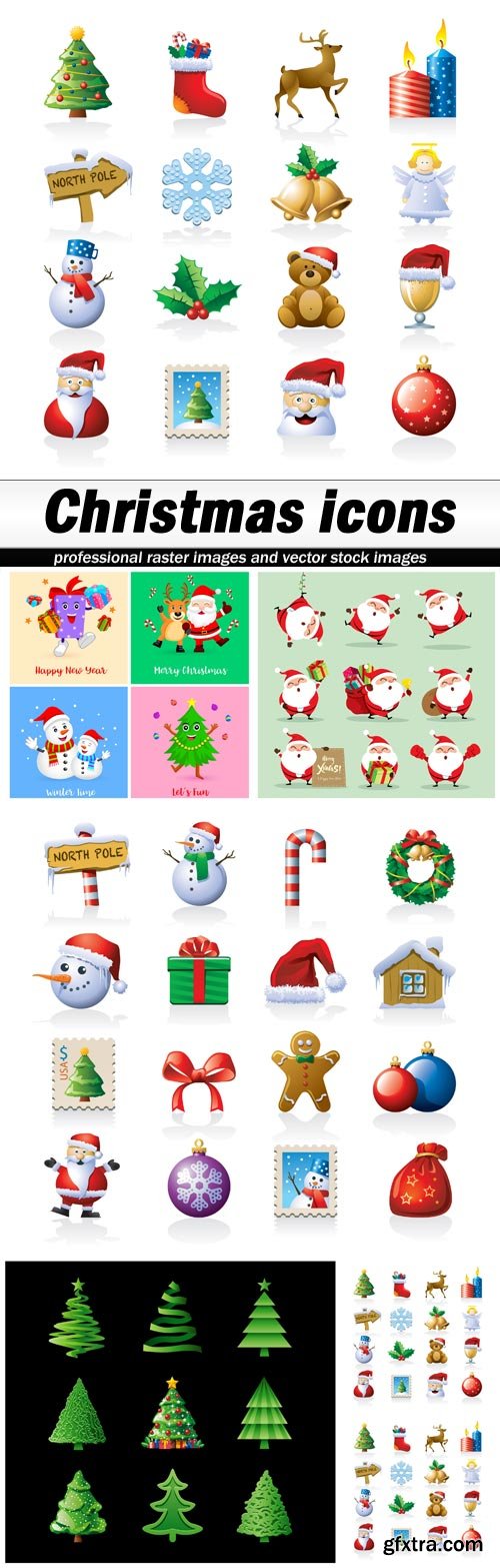 Christmas icons - 6 EPS