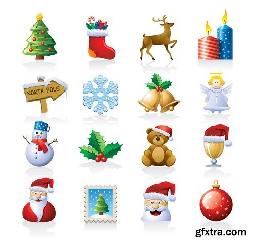 Christmas icons - 6 EPS