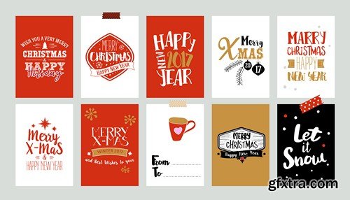 Christmas tags 1 - 5 EPS