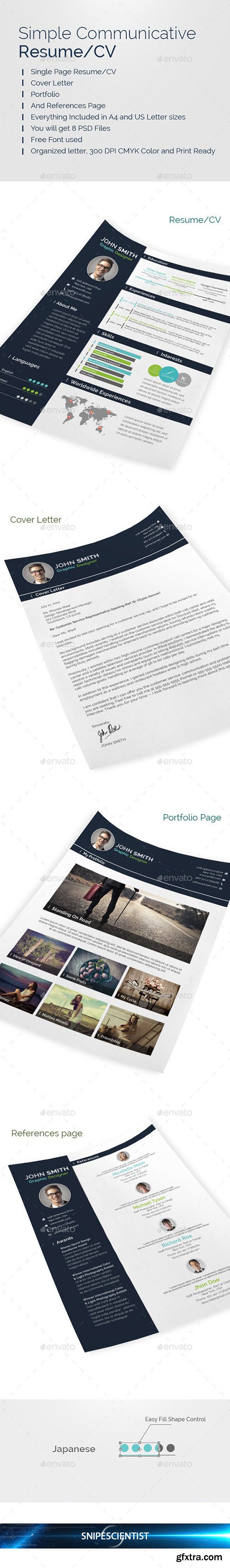 Graphicriver Simple Resume/CV Print Templates 9108560