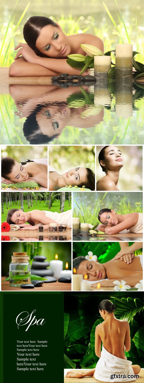 Beautiful women and spa treatments, massage