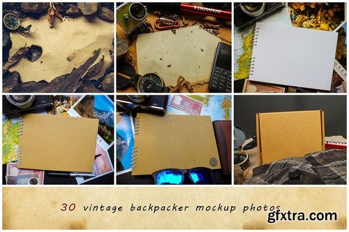 CreativeMarket - 30 Vintage Backpacker Photos 1084445