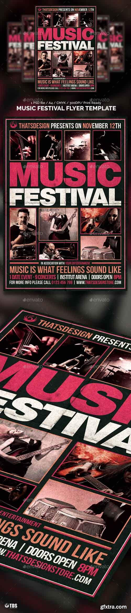 GR - Music Festival Flyer Template 18874532