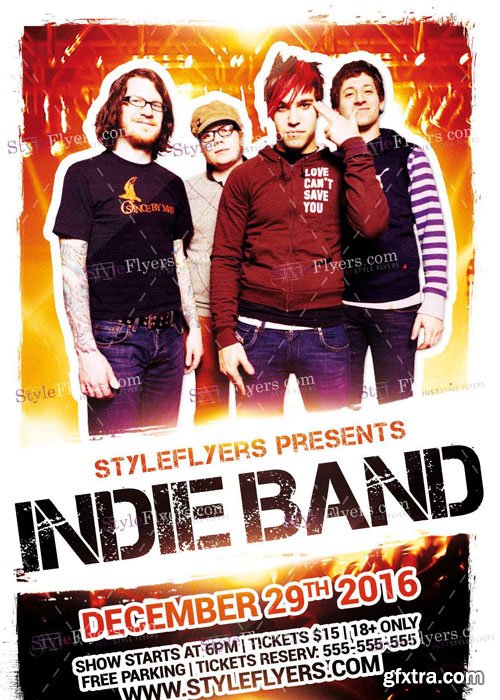 Indie Band V9 PSD Flyer Template