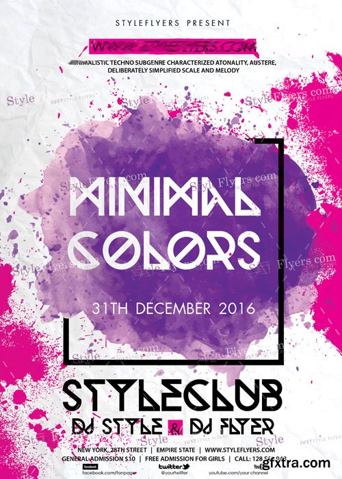 Minimal Colors Flyer V5 PSD Flyer Template