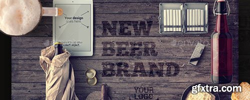 Graphicriver Beer & Bar Mockup & Hero Images Scene Generator 13386731