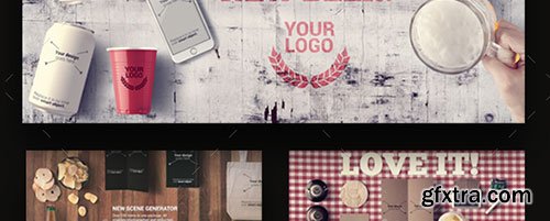 Graphicriver Beer & Bar Mockup & Hero Images Scene Generator 13386731