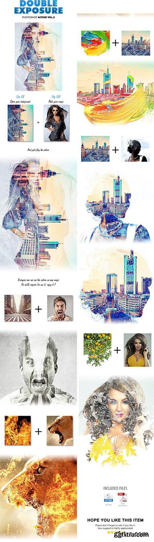 GraphicRiver Advanced Double Exposure Photoshop Action 11908486