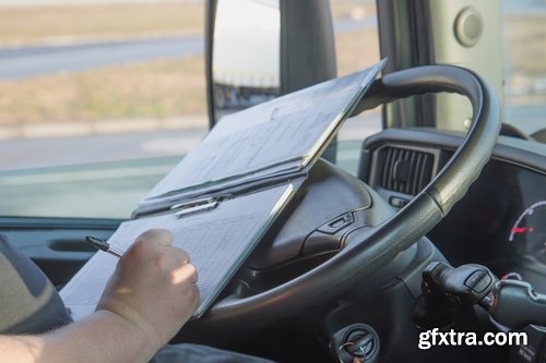 Collection truck driver trailer interior cabin 25 HQ Jpeg