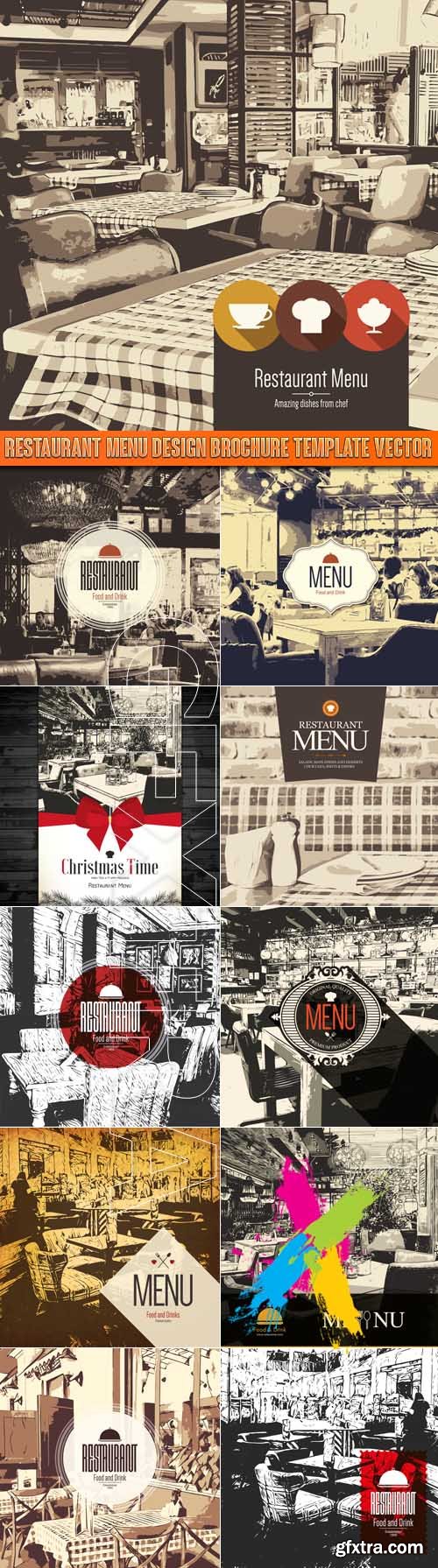 Restaurant menu design brochure template vector