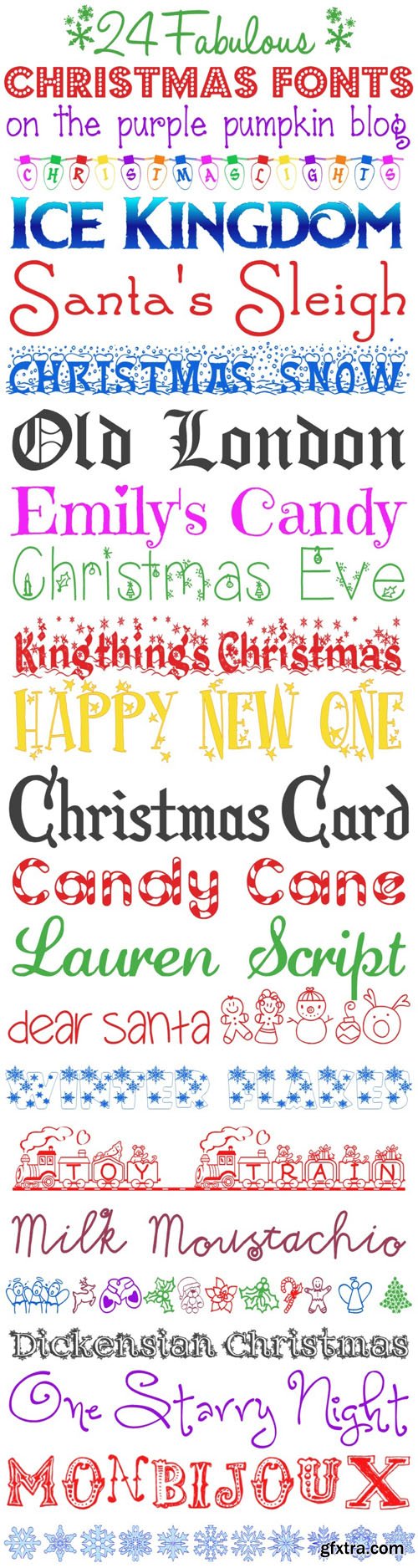 24 Fabulous Christmas Fonts (TTF/OTF)