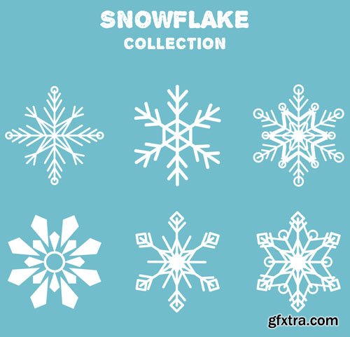 10 Christmas & New Year SnowFlakes Vector (AI/EPS)