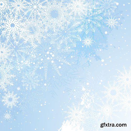 10 Christmas & New Year SnowFlakes Vector (AI/EPS)