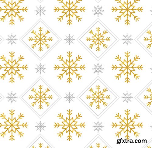 10 Christmas & New Year SnowFlakes Vector (AI/EPS)