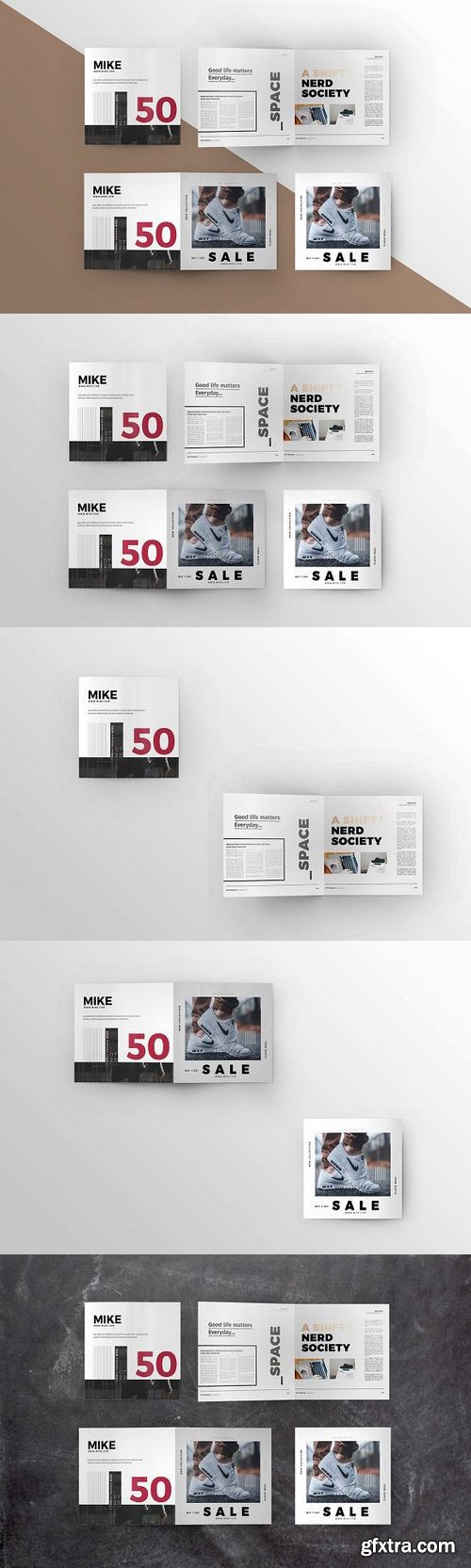 CM - Bi-Fold Square Brochure Mock-up 1105683