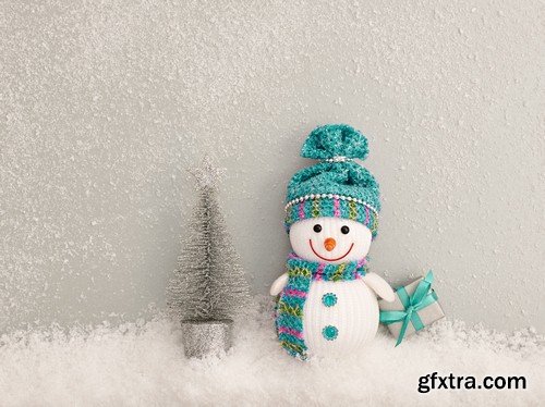 Background with snowman 1 - 5 UHQ JPEG