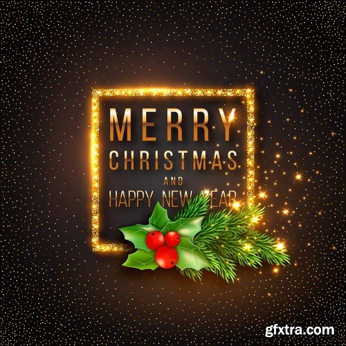 Merry Christmas and Happy New Year backgrounds - 5 UHQ JPEG