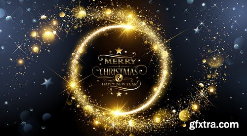 Merry Christmas and Happy New Year backgrounds - 5 UHQ JPEG