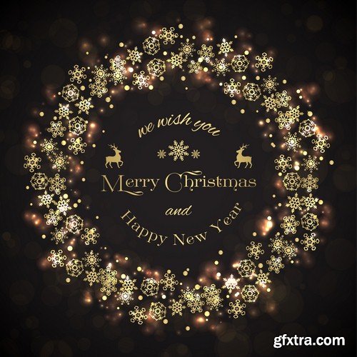 Merry Christmas and Happy New Year backgrounds - 5 UHQ JPEG