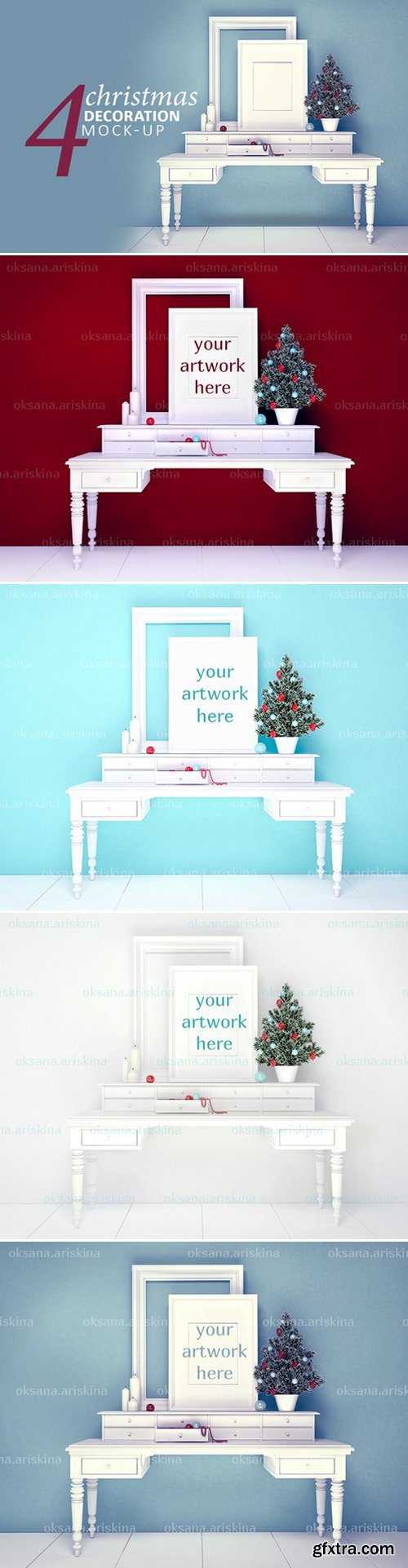 CM - 4 Christmas Decoration Mockup 8x10 443289