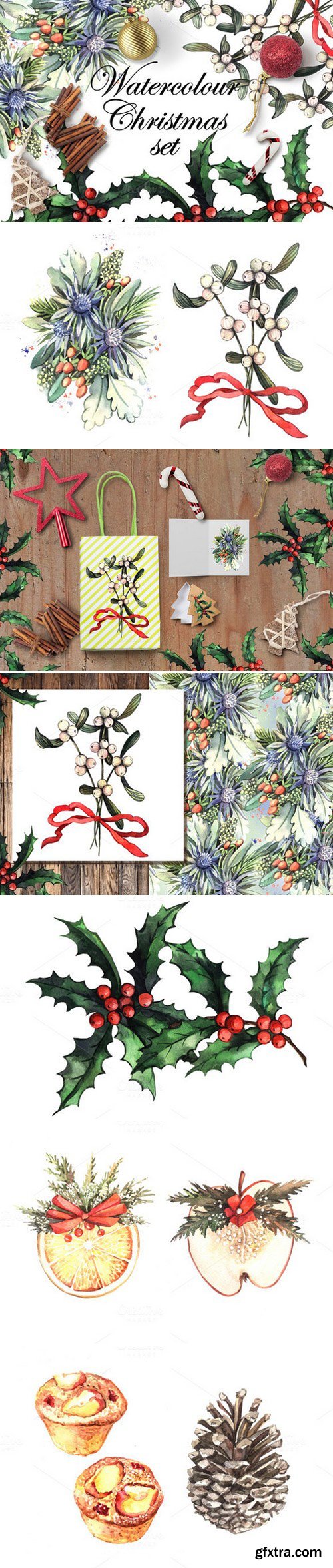 CM - Watercolour Christmas set 448402