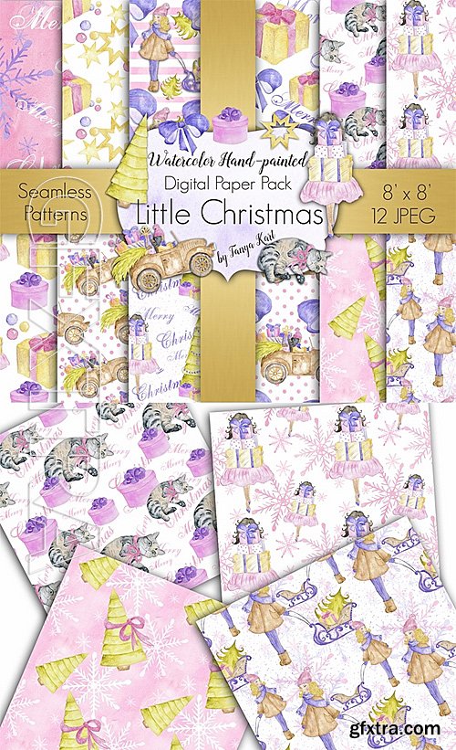 Little Christmas Seamless Patterns