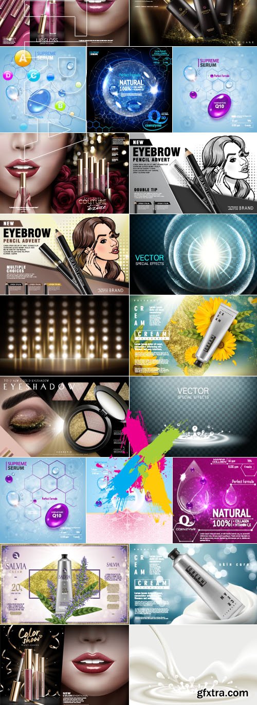 Advertising Poster Concept Cosmetic vector 34