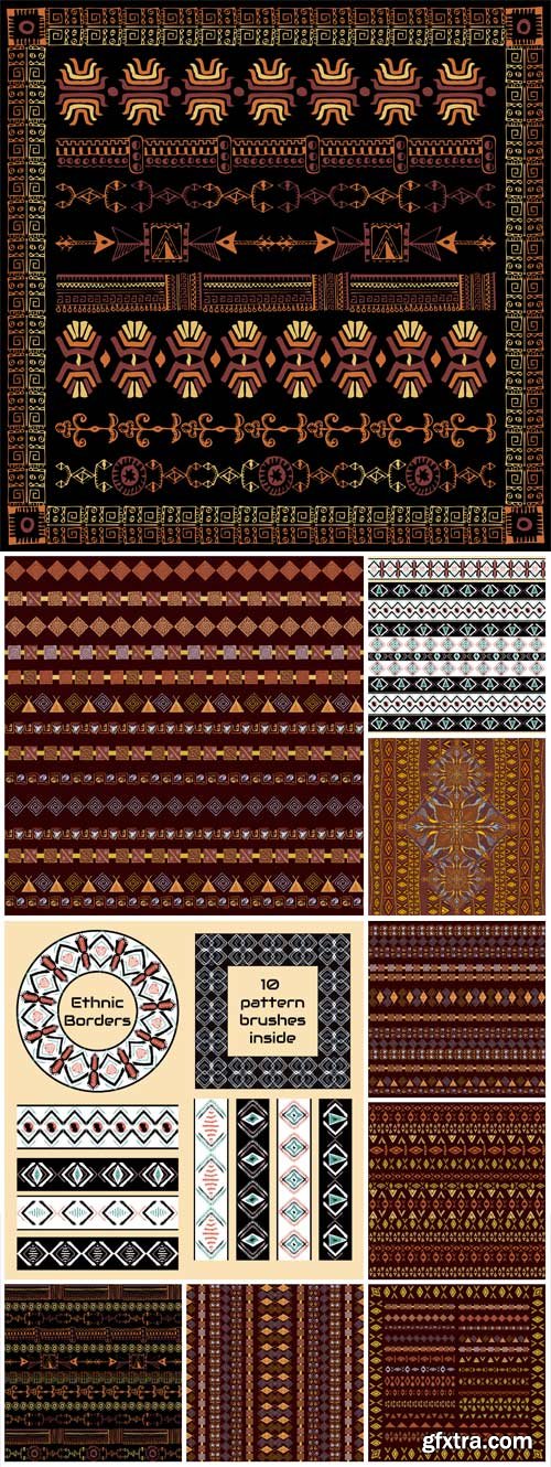 Ethnic vector patterns backgrounds