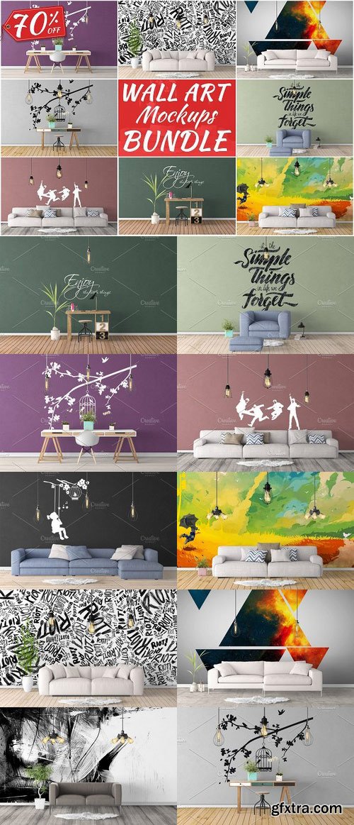 CM - Wall Art Mockups BUNDLE V7 1092695