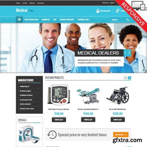 PrestAddon - VP_Medical - Prestashop 1.6.x Template