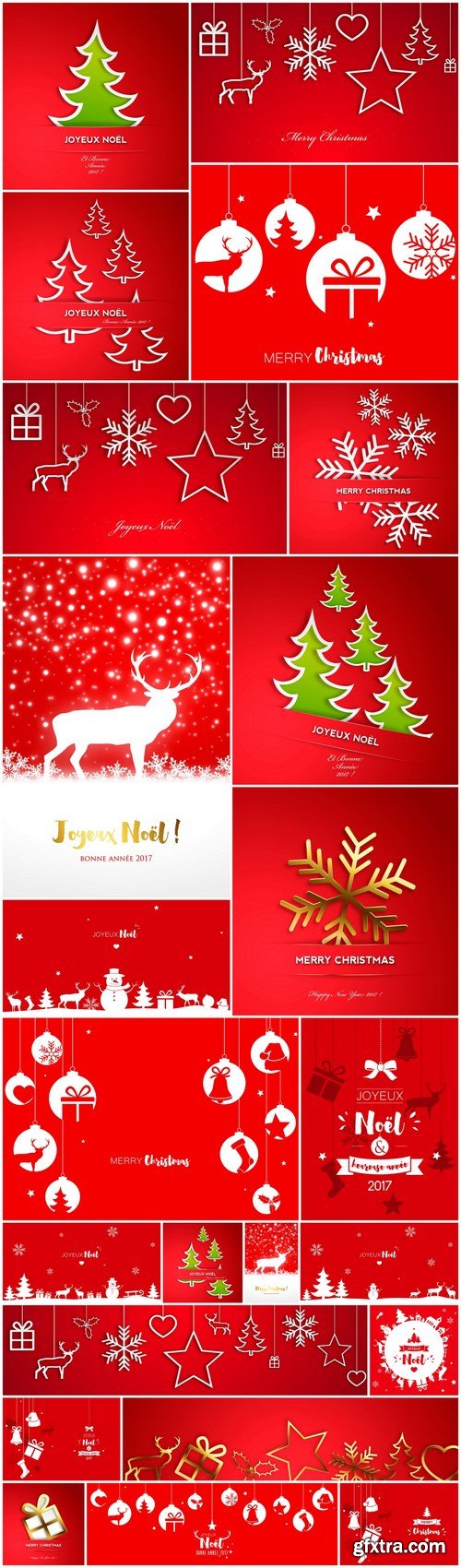 Red Christmas Design Elements - 23xEPS