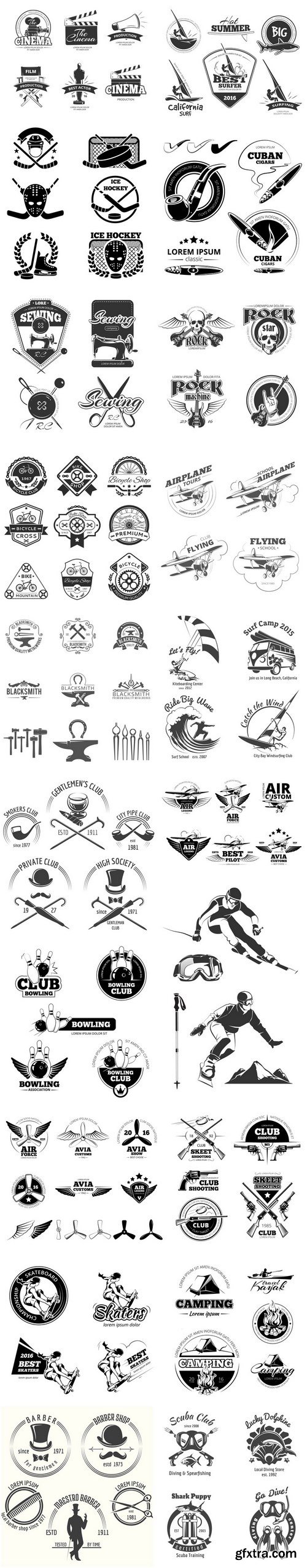 Emblem and logo set - 20xEPS