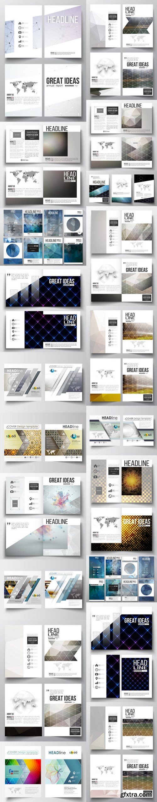 Cover design template, magazine, flyer, booklet or annual report 3 - 20xEPS Vector Stock