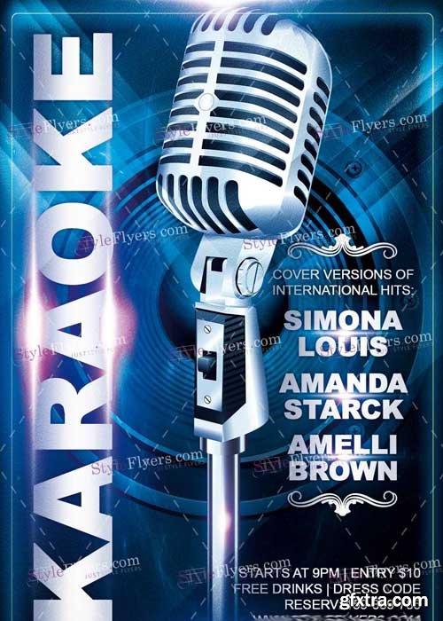 Karaoke PSD V12 Flyer Template