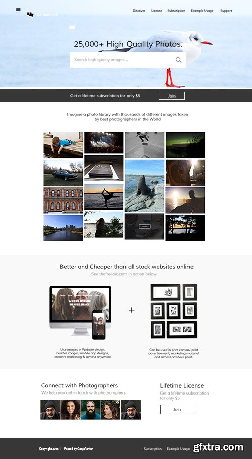 PSD Web Template - Stock Photo Marketplace