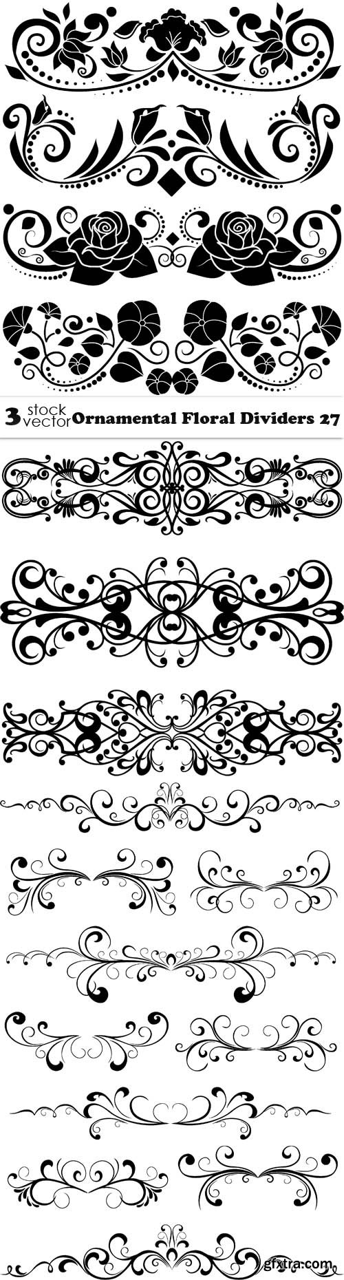 Vectors - Ornamental Floral Dividers 27