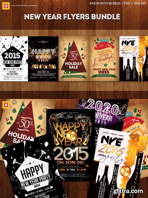 CM - New Year Flyers Bundle V1 407481