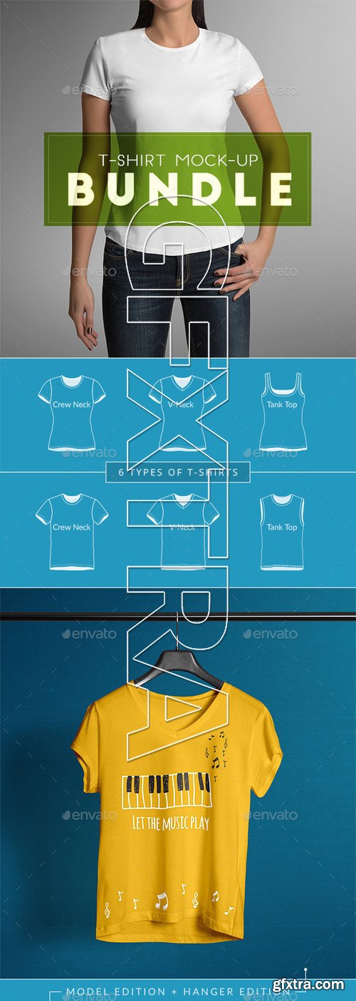 GraphicRiver - T-Shirt Mock-Up Bundle 11395994